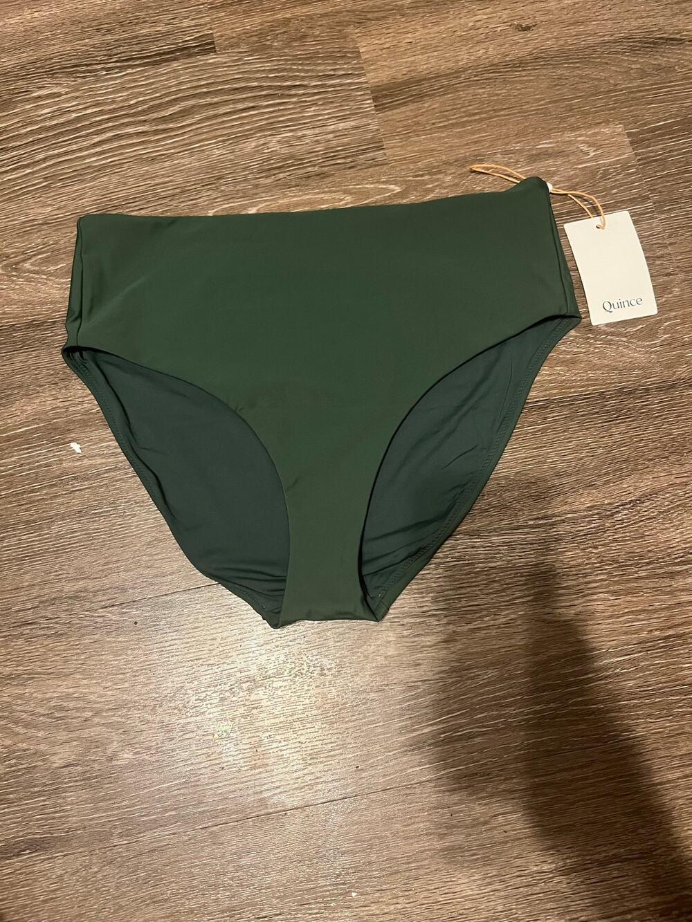 Quince Italian High Rise Swim Bottom in Palm Green Size XL